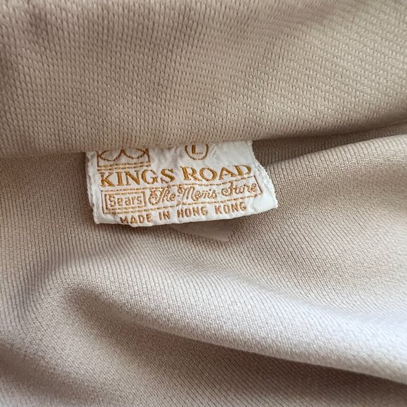 70's Kings Road Mens Leisure Jacket - Sears The Mens Shop - Size Large - Cream - Picture 11 of 11